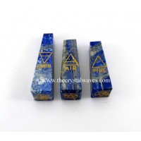 Lapis Lazuli  5 Element Engraved Tower